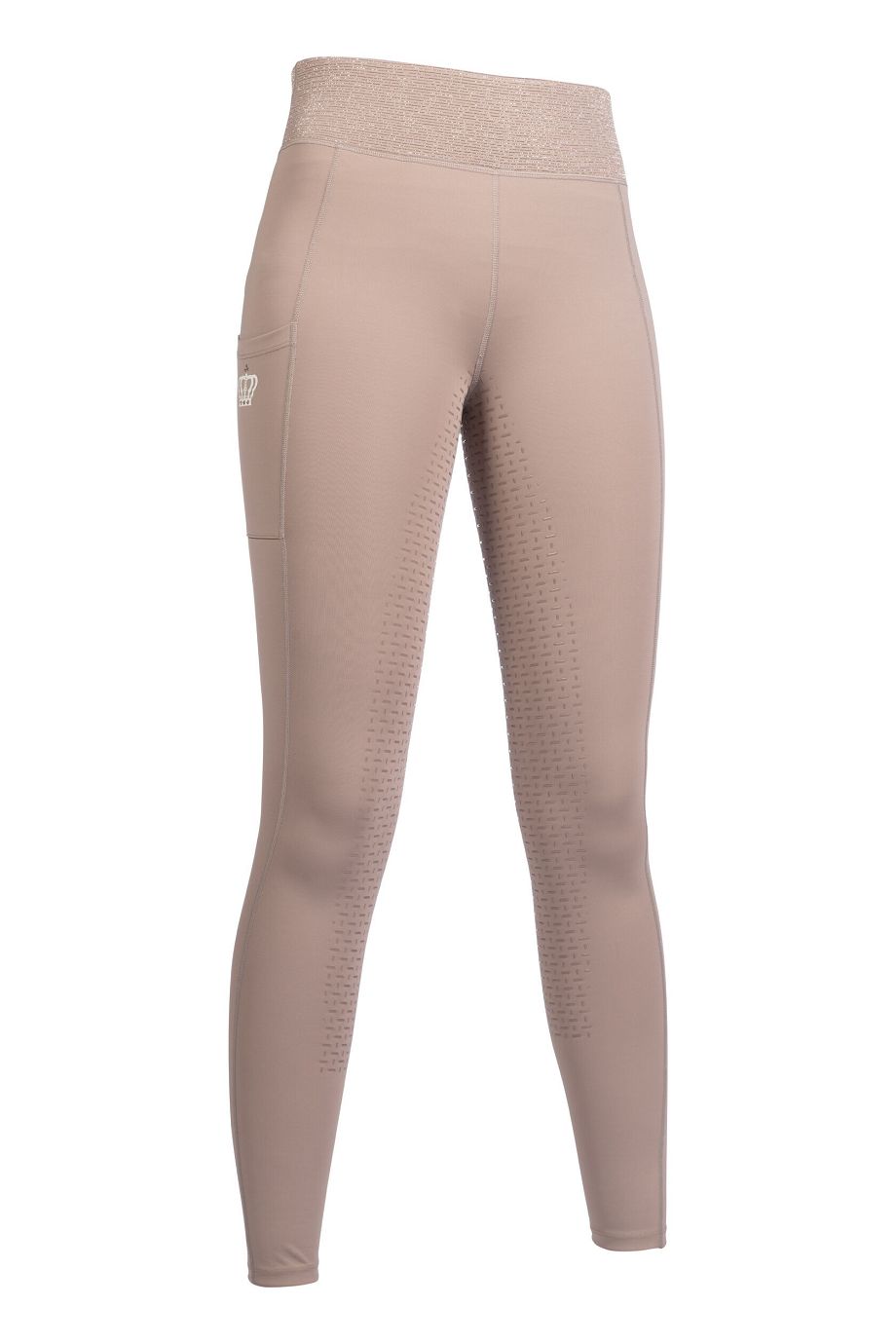 HKM Reitleggings "Lavender Bay" Silikon-Vollbesatz,taupe,40/42,Sale