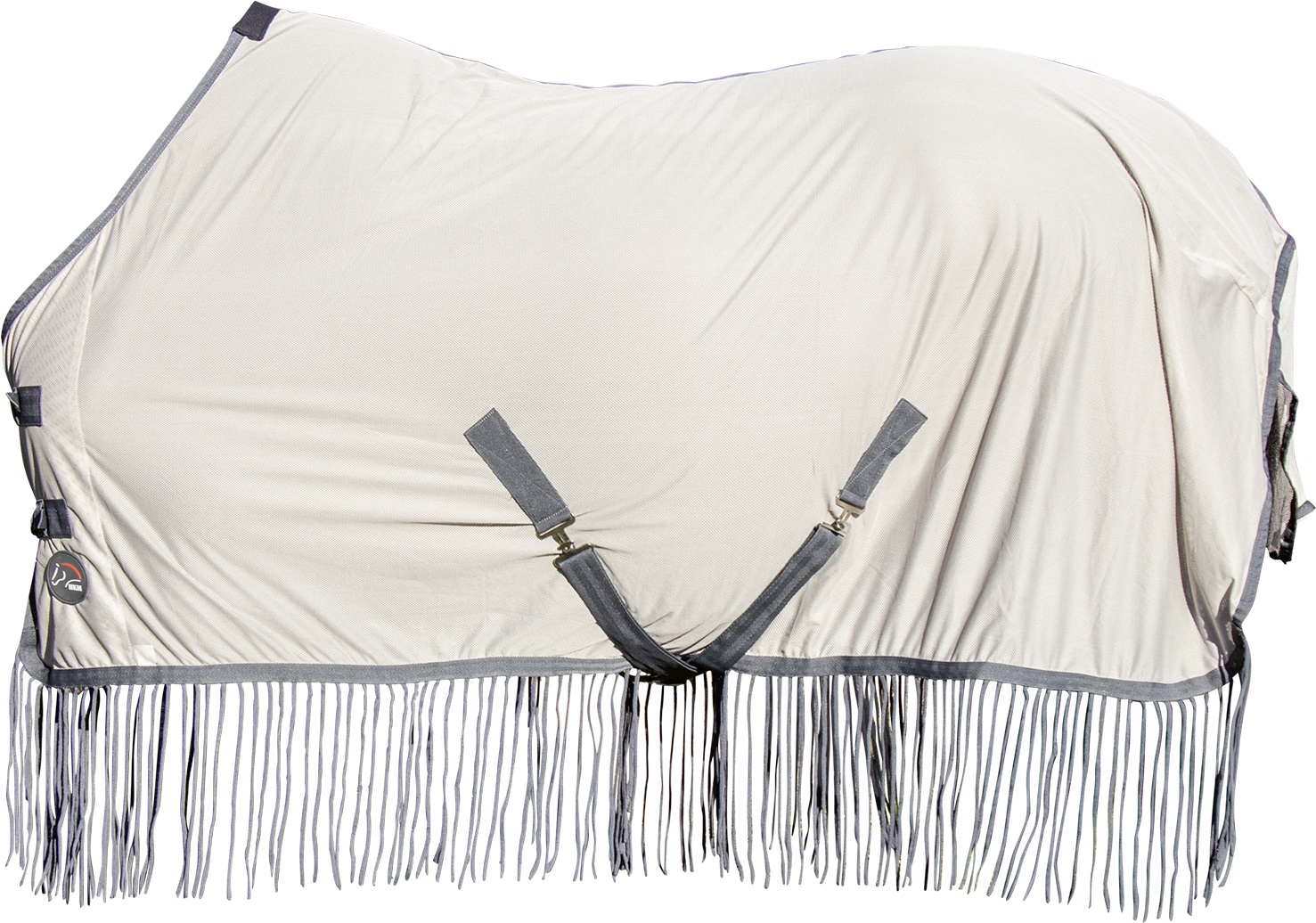 Fliegendecke "Fringes", silber/grau