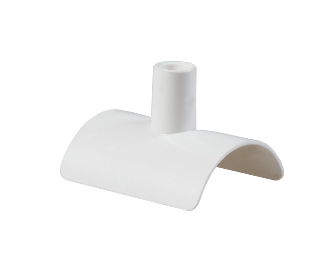 Stangenauflage aus Kunststoff für Kegel, weiß