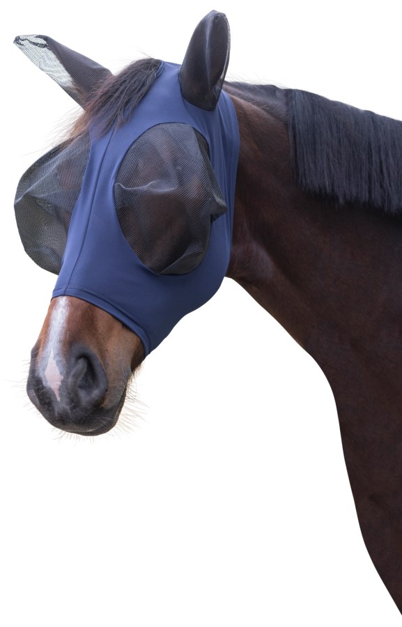 Covalliero Fliegenschutzmaske FinoStretch,blau,Cob,Sale