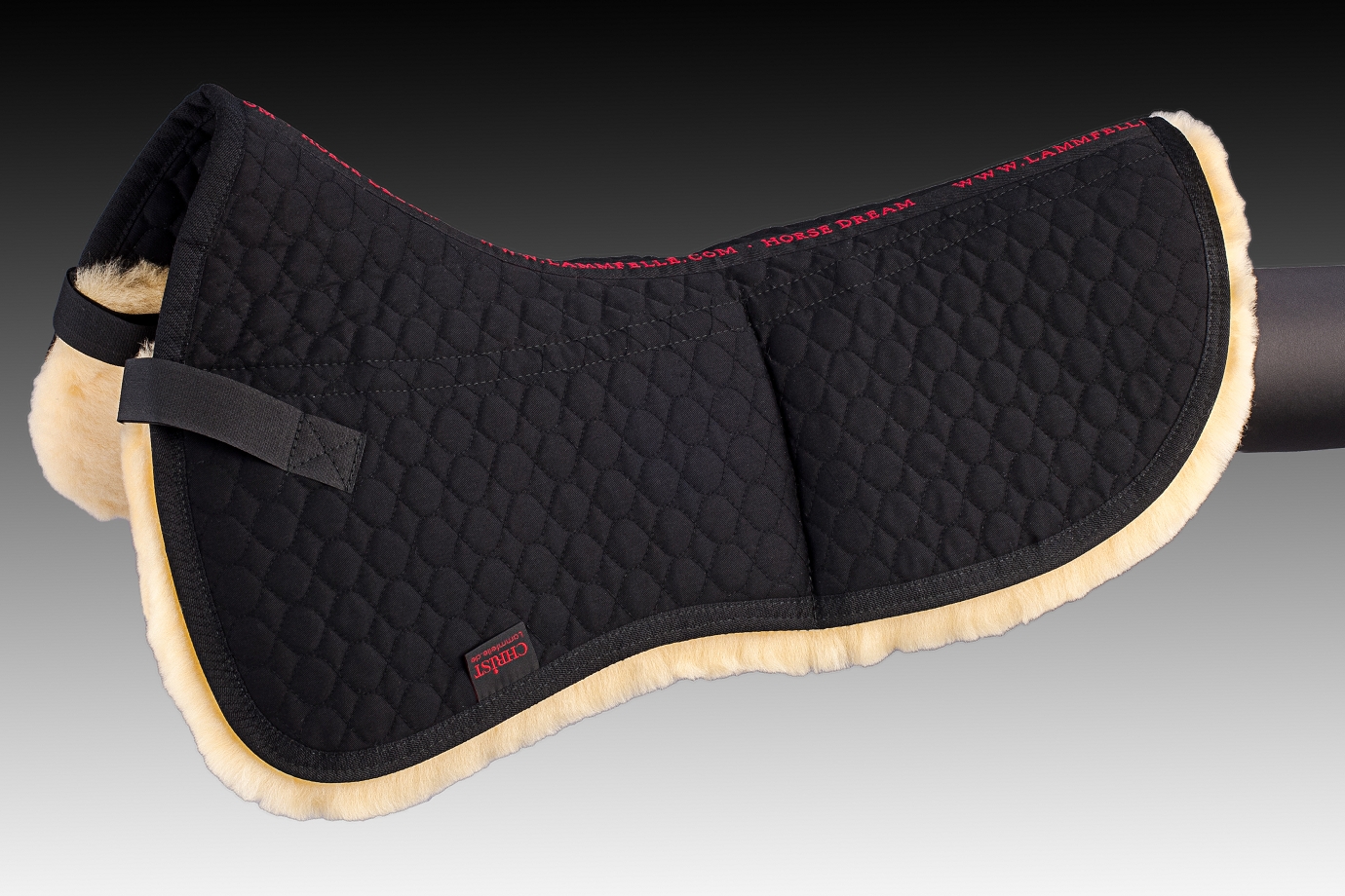CHRIST Sattelpad "Ultra XH", mit Doppel-Taschen, Warmblut, schwarz/natur