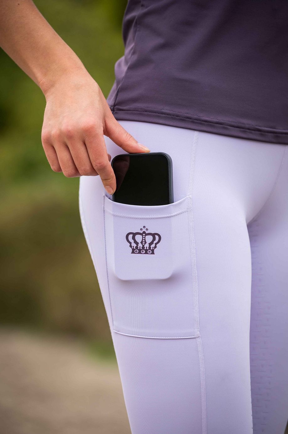 HKM Reitleggings "Lavender Bay" Silikon-Vollbesatz,taupe,40/42,Sale
