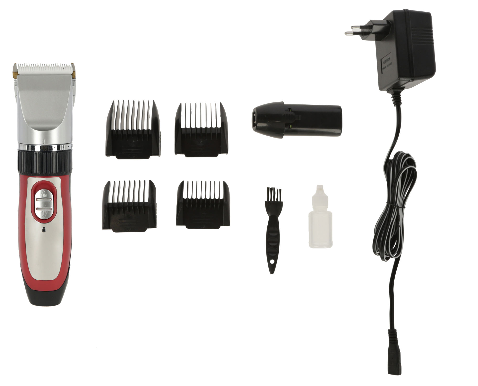 Clipster Akku-Schermaschine Sonic, inkl. Zubehör, rot/schwarz