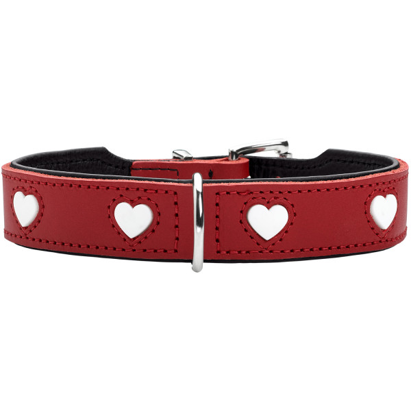 Hunter Halsband Love, rot/schwarz