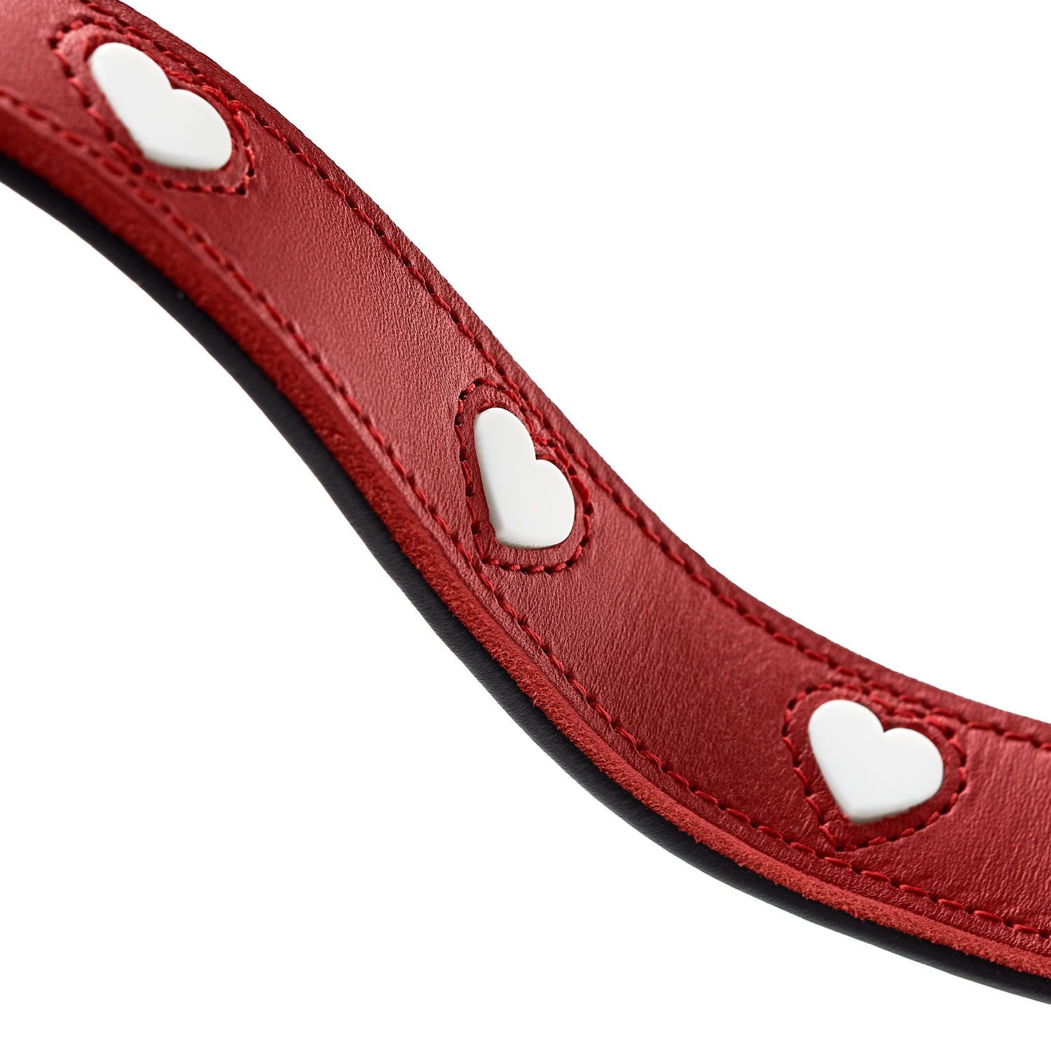 Hunter Verstellbare Führleine Love, rot/schwarz