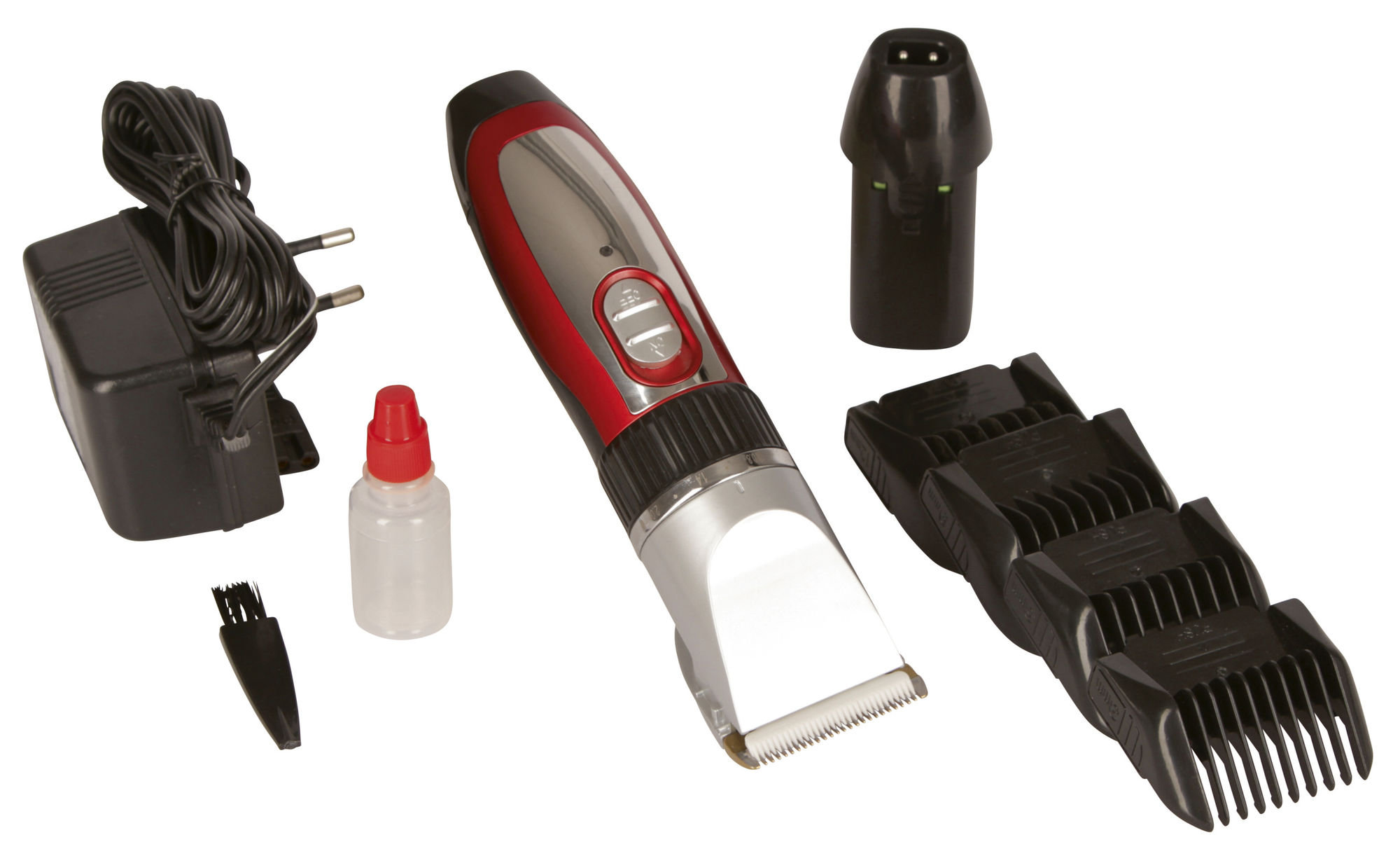 Clipster Akku-Schermaschine Sonic, inkl. Zubehör, rot/schwarz
