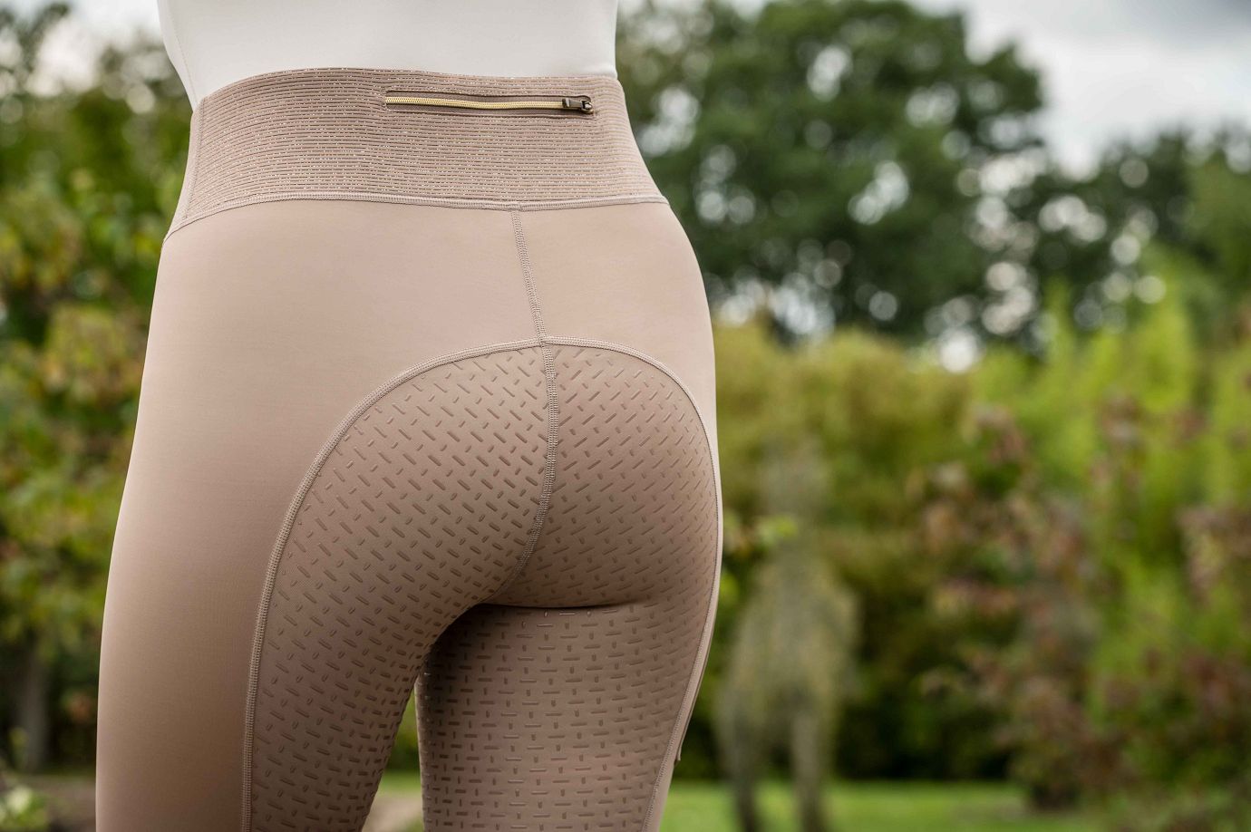 HKM Reitleggings "Lavender Bay" Silikon-Vollbesatz,taupe,40/42,Sale