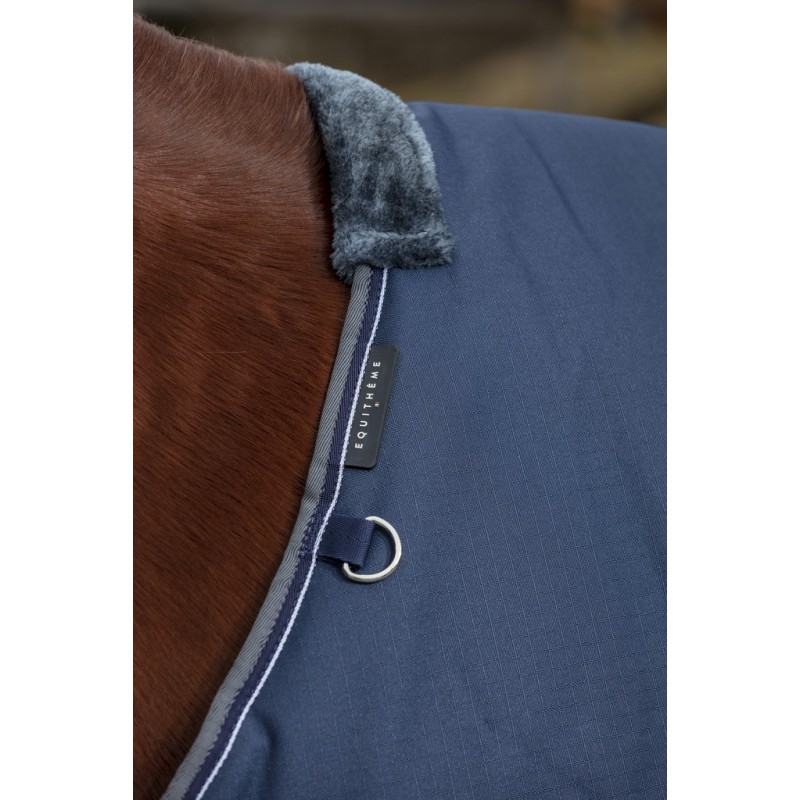 EQUITHÈME "TYREX 600 D" Decke, 450g Füllung, Pferdedecke, marineblau/grau, Weidedecke